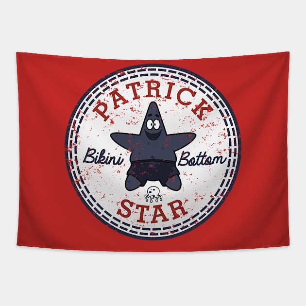 Patrick Star Logo Tapestry by Hulkey