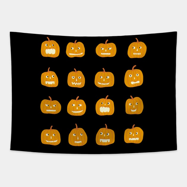 Halloween Pumpkins Tapestry by NicSquirrell