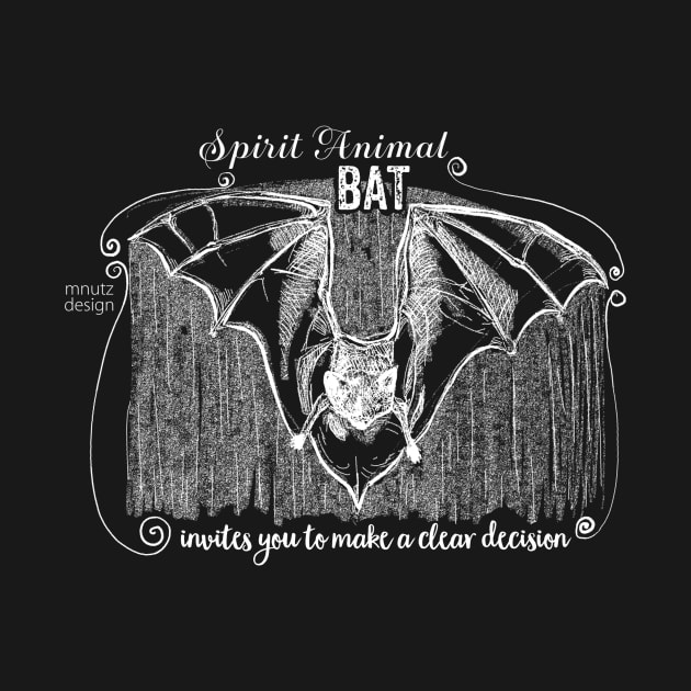 Spirit animal Bat white by mnutz