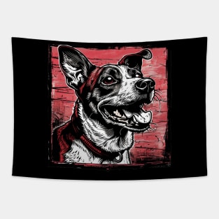 Retro Art Basenji Dog Lover Tapestry