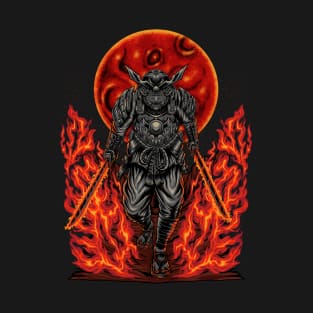 Tiger Samurai Warior T-Shirt