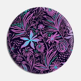 Graphic Floral Pin