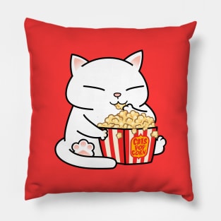 Chubby Cat Pop Corn (cat only) Pillow