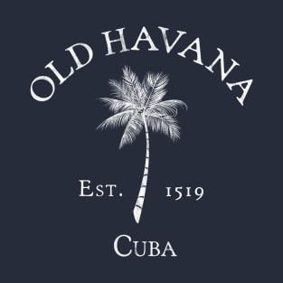 Old Havana Cuba Vintage Palm T-Shirt