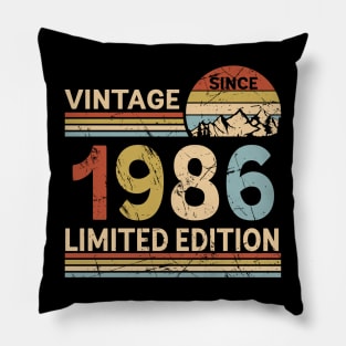 Vintage Since 1986 Limited Edition 37th Birthday Gift Vintage Men's Pillow