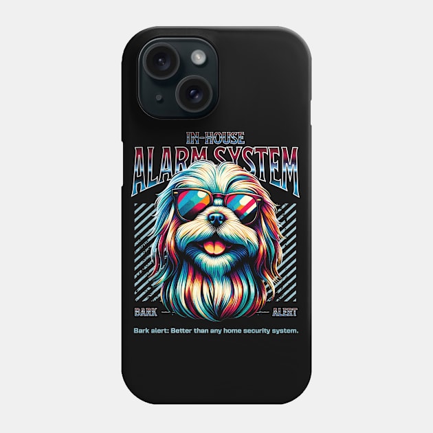 Bark Alert Shih Tzu Dog Phone Case by Miami Neon Designs