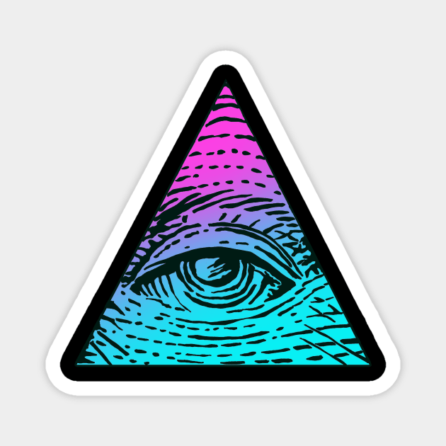 new retro illuminati Magnet by miskel