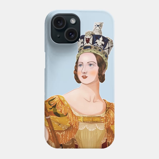 Queen Victoria - historical illustration Phone Case by vixfx