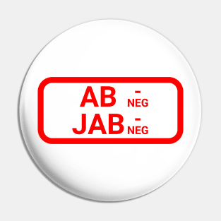 Blood type A B Rhesus negative Pin