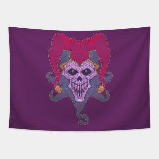 WEIRDO - April Fool's - Skull - Purple Tapestry