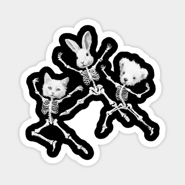 Dancing skeleton cuties Magnet by KIDEnia