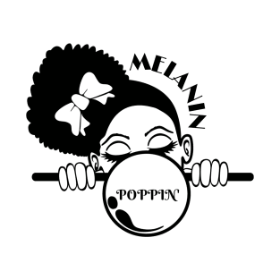 Afro Girl - Melanin Poppin' -Bubblegum T-Shirt