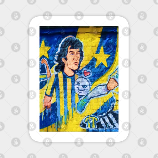 Mario Kempes graffiti Magnet by AndythephotoDr