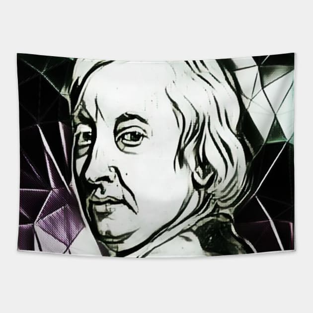 John Dryden Black and White Portrait | John Dryden Artwork 3 Tapestry by JustLit