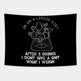 Funny Liquid Diet Weightloss Drinking Gym Workout Fitness Tapestry