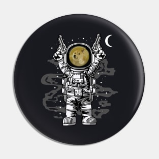 Astronaut Dogecoin DOGE Coin To The Moon Crypto Token Cryptocurrency Wallet Birthday Gift For Men Women Kids Pin