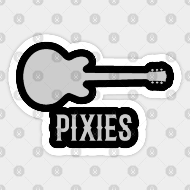 Retro Vintage Classic Guitar Rock Pixie - Retro - Sticker