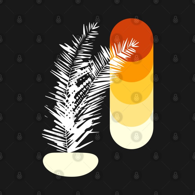 Minimalist Abstract Nature Art #19 Mid-Century House Plant by Insightly Designs