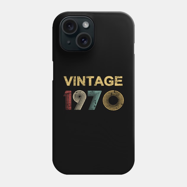 Vintage 1970 Made in 1970 50th birthday 50 years old Gift Phone Case by AMOS_STUDIO