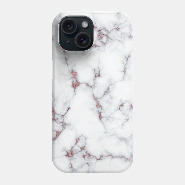 Glittery pink marble design Phone Case by Pressia