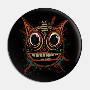 Devil Cat Retro Pin