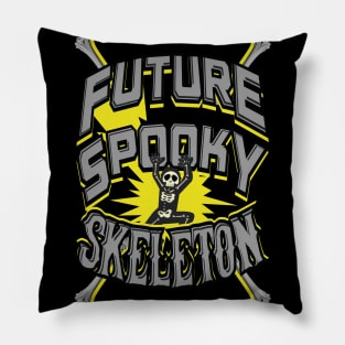 Halloween Future Spooky Skeleton Pillow