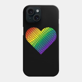 Tiled Rainbow Gay Pride Heart Phone Case