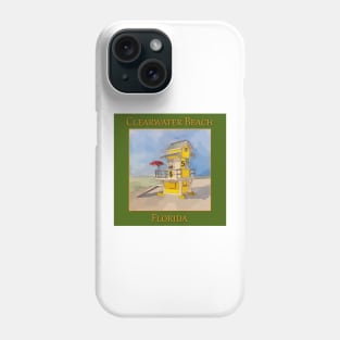 Cute lifeguard tower in Clearwater Beach Florida Phone Case