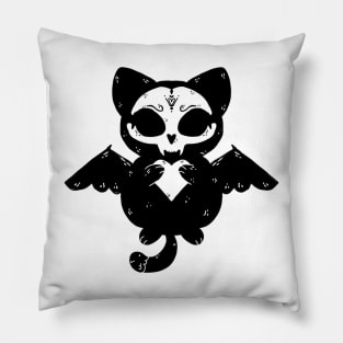 Cat Bat Ink Creepy Cute Pillow