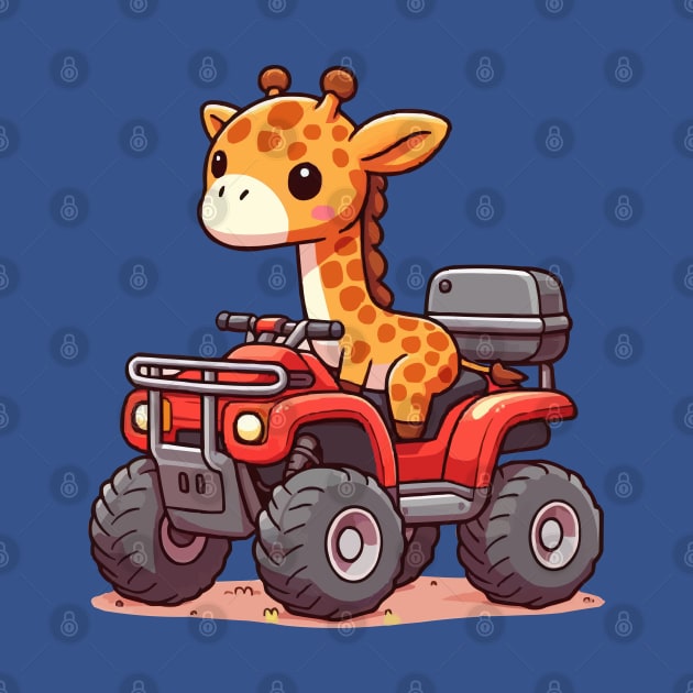 Funny giraffe on ATV by fikriamrullah