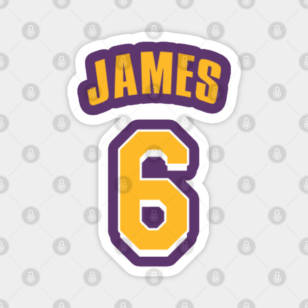 Lebron James Lakers Purple Jersey Lebron James Magnet Teepublic