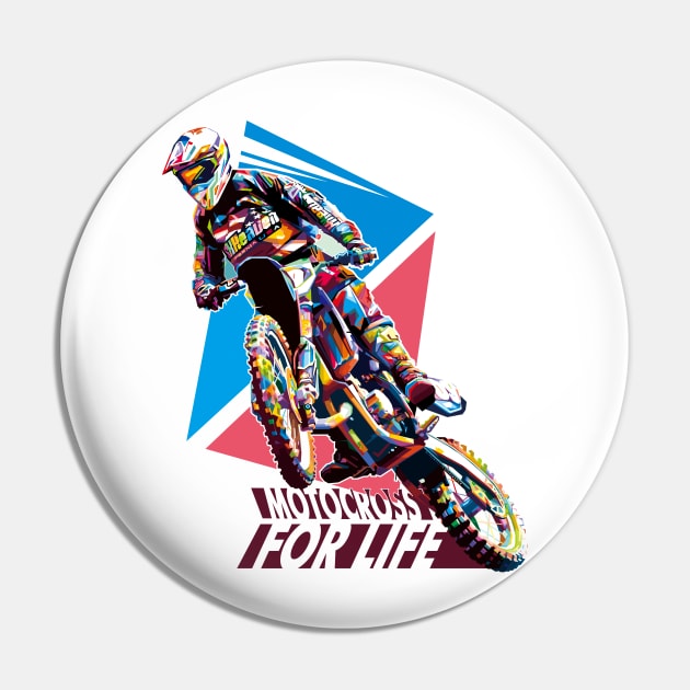 Pop art Motocross Pin by Madiaz