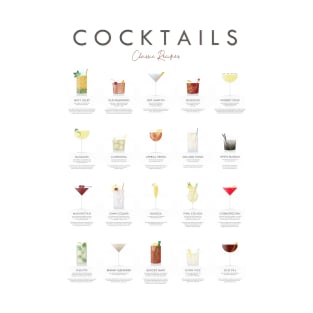 Cocktails Classic Recipes T-Shirt