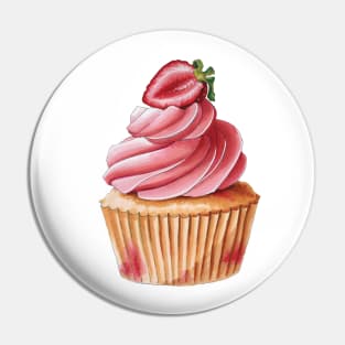 Strawberry Cupcake Pin