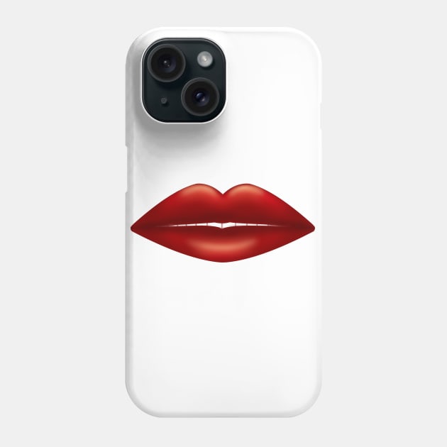 Red Lips Phone Case by MettaArtUK