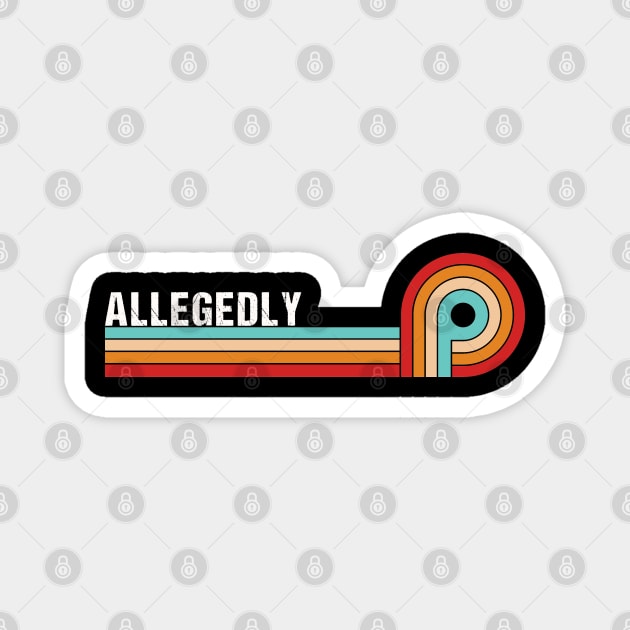 Allegedly Retro Stripes Magnet by Printfell