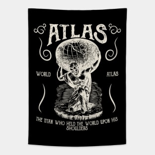 Atlas Holding The World Tapestry