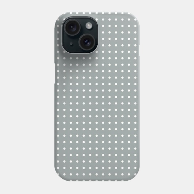 Light Slate Gray Polka Dots Phone Case by Lucy