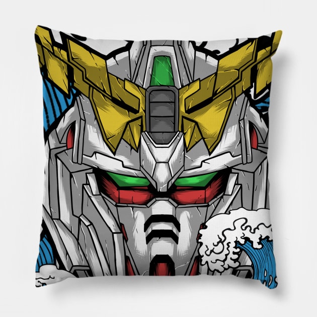 unicorn wave edition Pillow by Amartwork