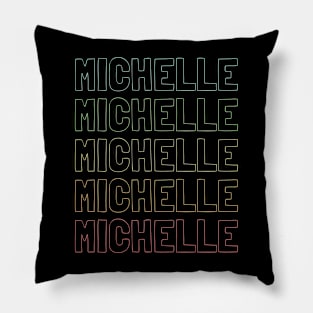 Michelle Name Pattern Pillow