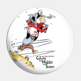 Calvin and Hobbs and Shaw Pin