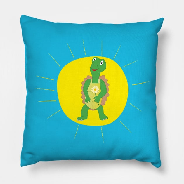 Cute turtle Pillow by Alekvik