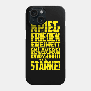 Krieg ist Frieden - Politische und kritische Zitate. Typografie Kunst. Phone Case