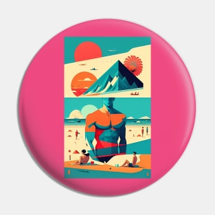 Muscle Man Beach Pin