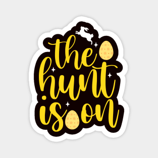 The Easter Egg Hunt Is On Bunny Rabbit Spring Religion Jesus Magnet