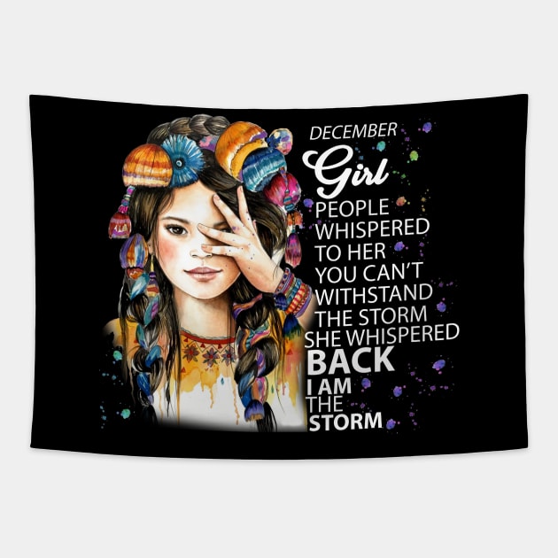 December Girl I Am The Storm Hmong Tapestry by Antoniusvermeu