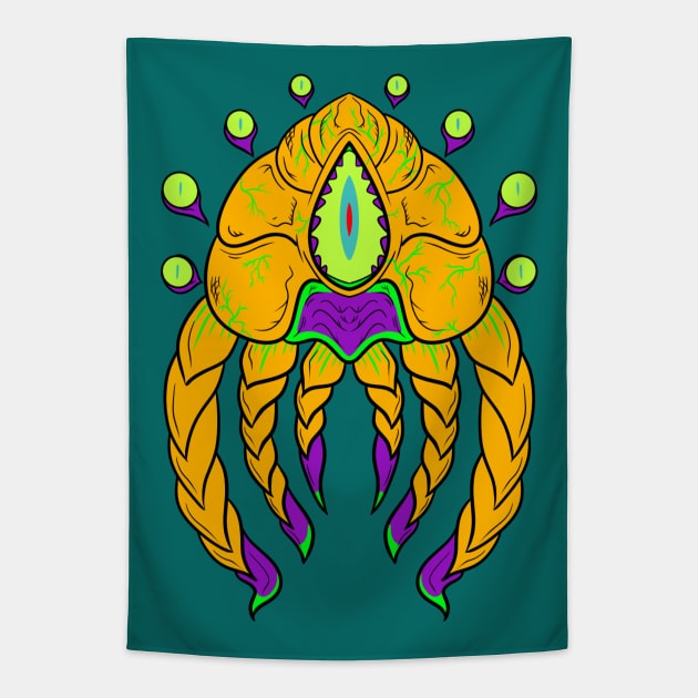 Beholder-Gold Tapestry by SoraLorr