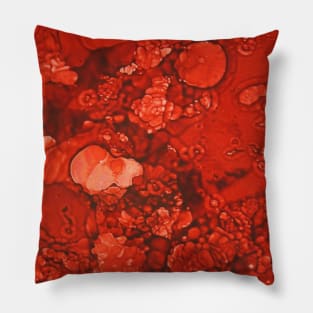 Red Drops Glass Pillow