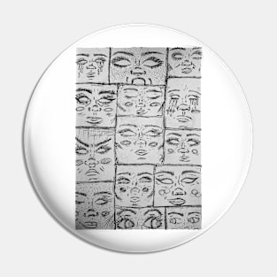 WALL OF FACES Pin