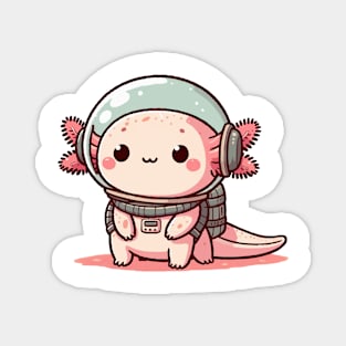 kawaii axolotl astronaut Magnet